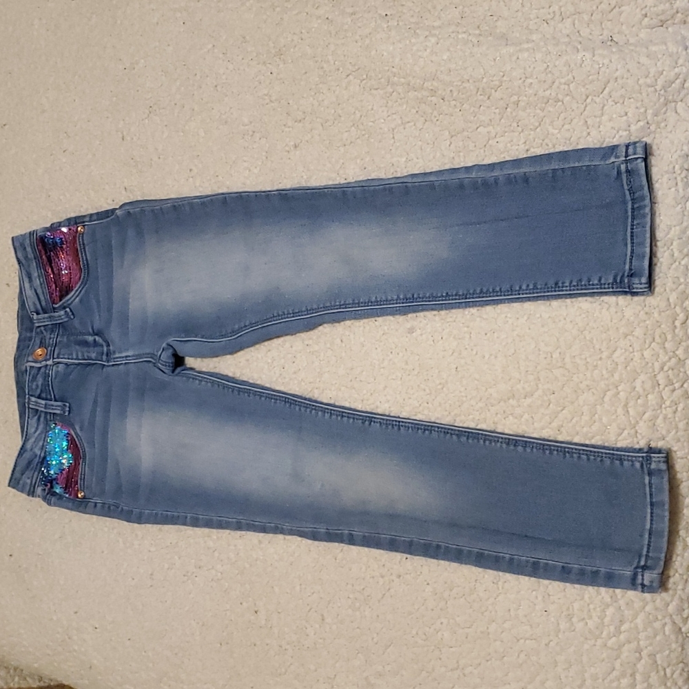 Girls sequin pocket jeans 6/6X